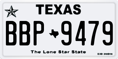 TX license plate BBP9479