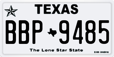 TX license plate BBP9485