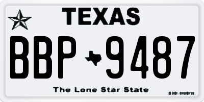 TX license plate BBP9487