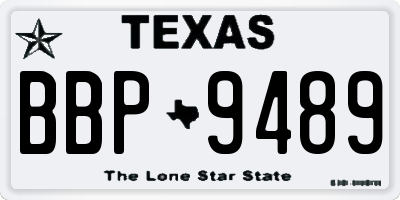 TX license plate BBP9489