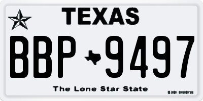 TX license plate BBP9497