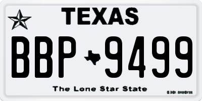 TX license plate BBP9499
