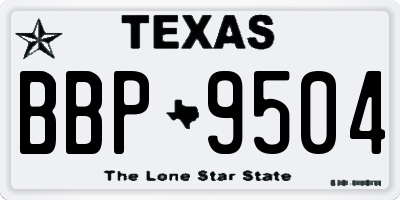 TX license plate BBP9504