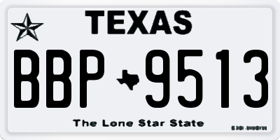 TX license plate BBP9513
