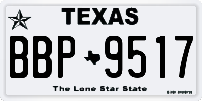 TX license plate BBP9517