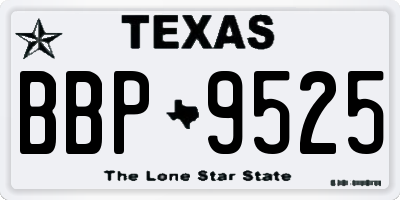 TX license plate BBP9525