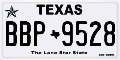 TX license plate BBP9528