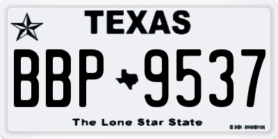 TX license plate BBP9537