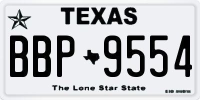 TX license plate BBP9554