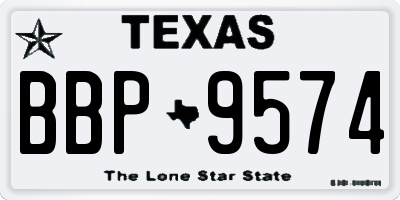 TX license plate BBP9574