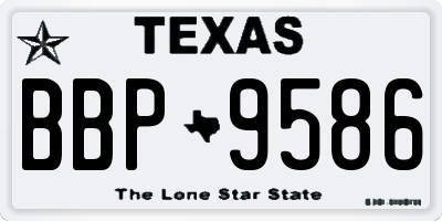 TX license plate BBP9586