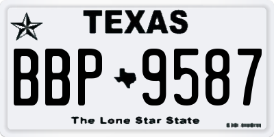 TX license plate BBP9587