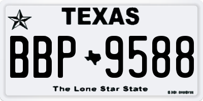 TX license plate BBP9588