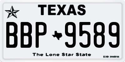 TX license plate BBP9589