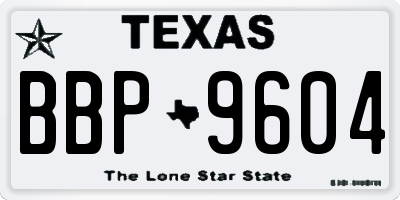 TX license plate BBP9604