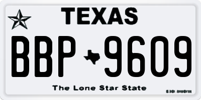 TX license plate BBP9609