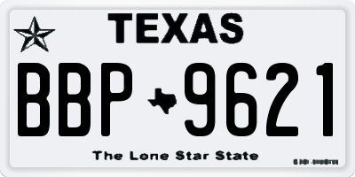 TX license plate BBP9621