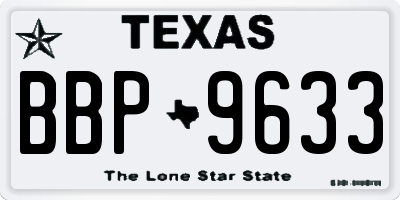 TX license plate BBP9633