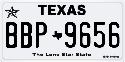TX license plate BBP9656