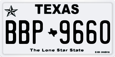 TX license plate BBP9660