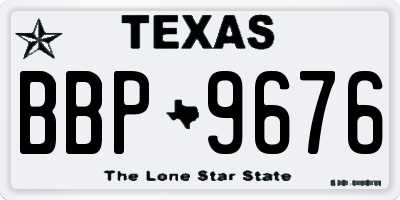 TX license plate BBP9676