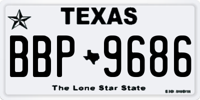 TX license plate BBP9686