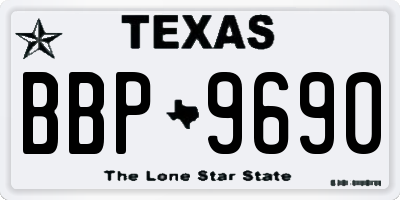 TX license plate BBP9690