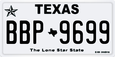 TX license plate BBP9699
