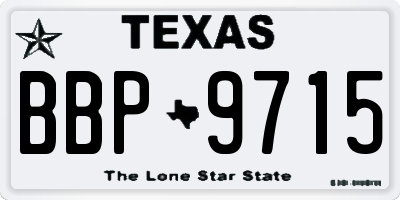 TX license plate BBP9715