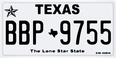 TX license plate BBP9755