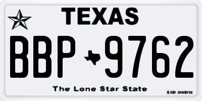 TX license plate BBP9762