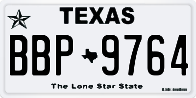 TX license plate BBP9764