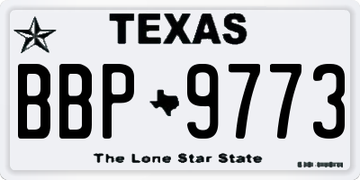 TX license plate BBP9773