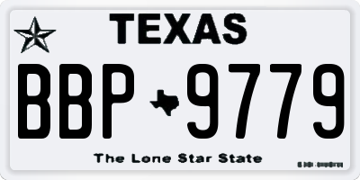 TX license plate BBP9779