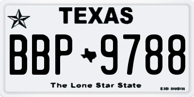 TX license plate BBP9788