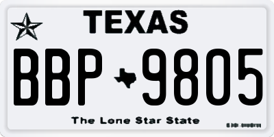 TX license plate BBP9805