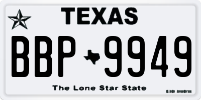 TX license plate BBP9949