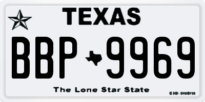 TX license plate BBP9969