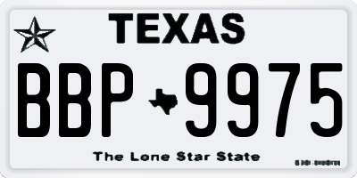 TX license plate BBP9975