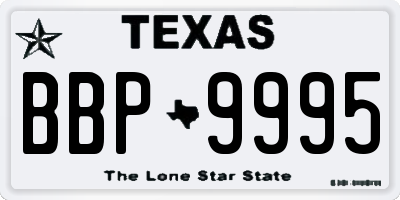 TX license plate BBP9995