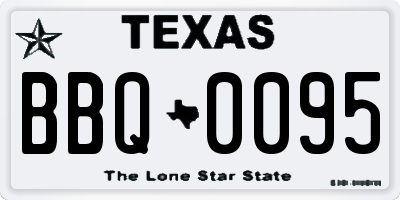 TX license plate BBQ0095