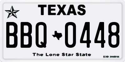 TX license plate BBQ0448