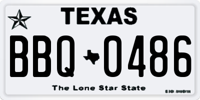 TX license plate BBQ0486