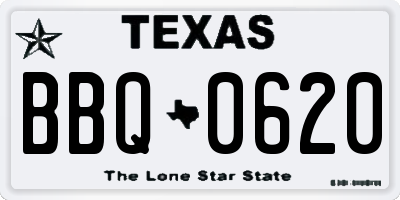 TX license plate BBQ0620