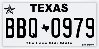 TX license plate BBQ0979