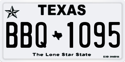 TX license plate BBQ1095
