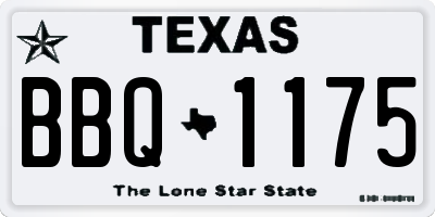 TX license plate BBQ1175