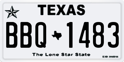 TX license plate BBQ1483