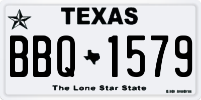 TX license plate BBQ1579