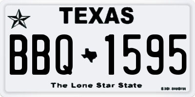 TX license plate BBQ1595